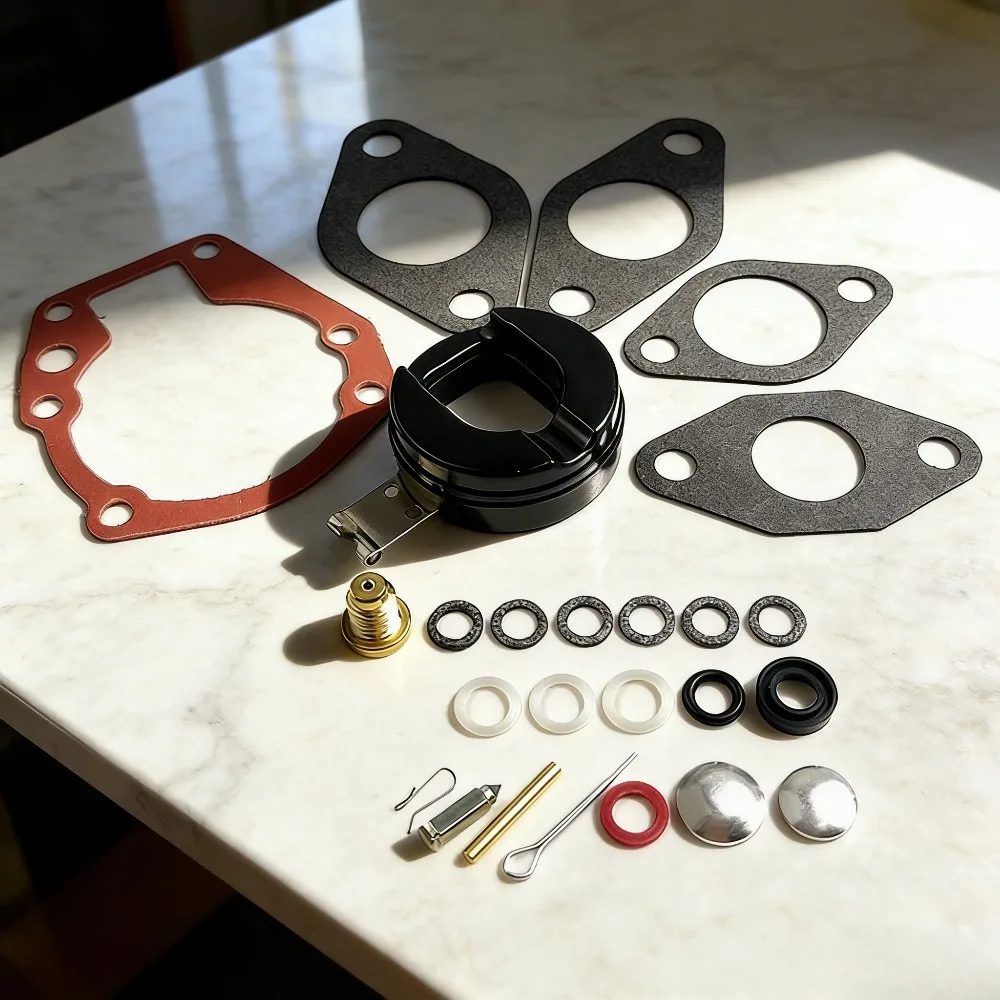 Carburetor Rebuild Kit 439071 with Float for Johnson Evinrude OMC BRP Outboard 3 4 5 5.5 6 7.5 10 15