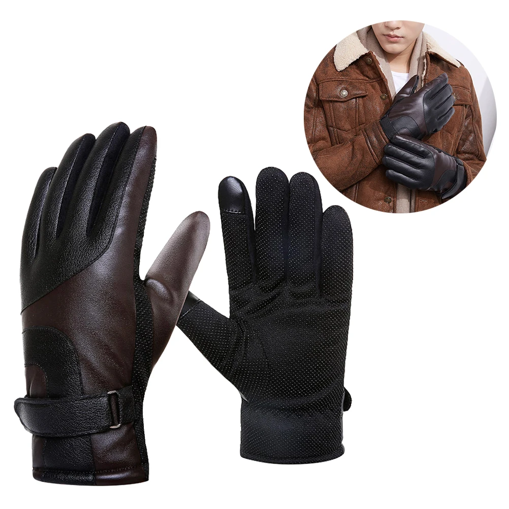 

Winter Gloves Anti-slip Cycling Sports Thicken Water Proof Outdoor Fashion Coffee Warm