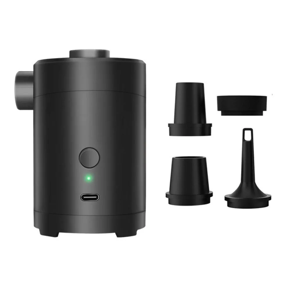 Portable Electric Air Pump for Outdoor Travel Camping Fast Inflation Deflation Air Mattresses Pool Toys USB Charging Cable