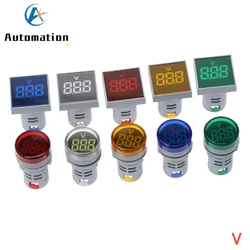 Mini Digital Voltmeter 22mm AC 12-500V 20-500V Volt Voltage Tester Meter Monitor Power LED Indicator Pilot Lamp Light Display