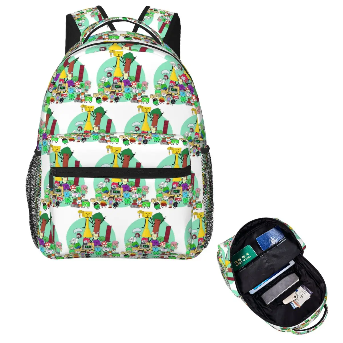 

Gamebuilder2000 Most Important OCs Poster Student Backpack School Bag Hiking Travel Daypack Fashion Bookbag Shoulder Bags