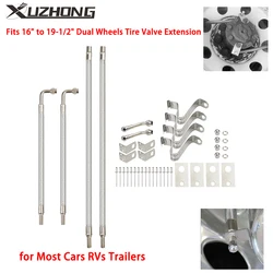 Stainless Steel Dually Valve Stem Extenders Kit Fits 16