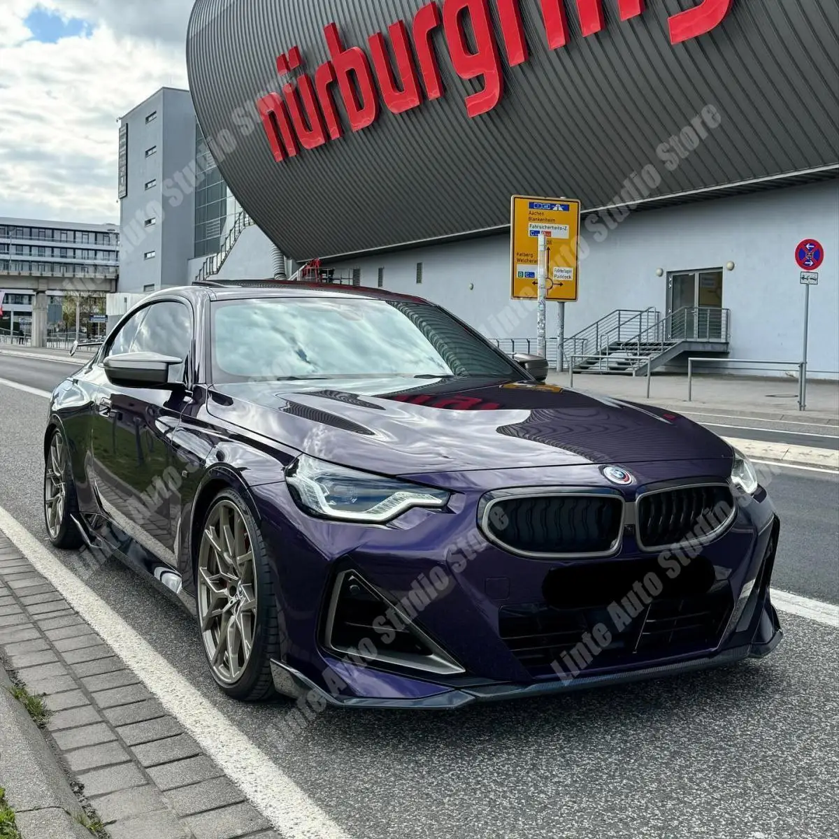 

Front Bumper Lip For BMW 2 Series G42 218i 220i 220d 230i Coupe M Sport 2022+ Spoiler Splitter Diffuser Under Chin ABS Body Kits