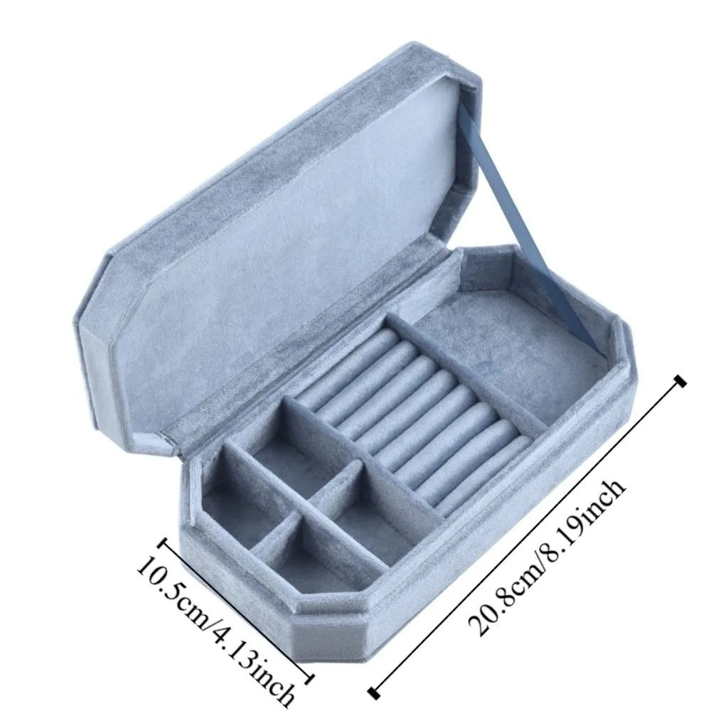 خواتم قلادة مجوهرات التعبئة حقيبة سوار أقراط سعة كبيرة المخملية حامل مجوهرات المنظم مجوهرات حقيبة للتخزين