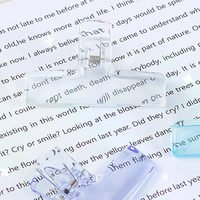Simplicity Paper Clip Transparent Visiable Acrylic Clip Scrapbook Sticker Storage Clip Student Supplies Lovely Stationery