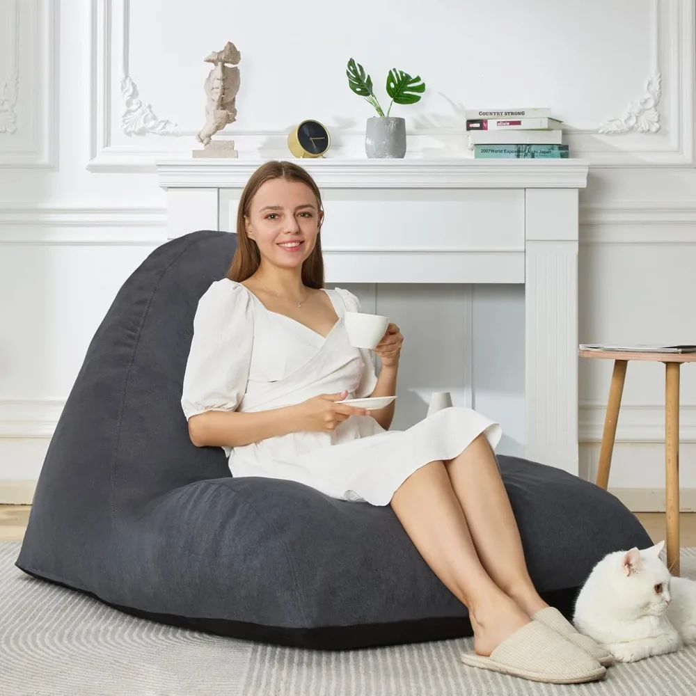 

Bean Bag Chair Sofa Memory Foam Pre-Filled Chairs Stuffed Beanbag Sofa Lazy Sofa for Adults