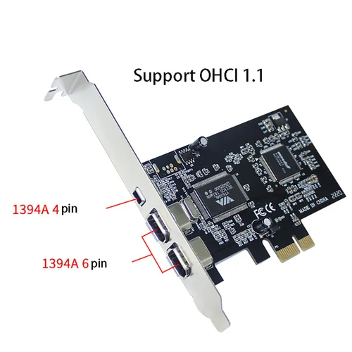 Imagen 2 del producto Tarjeta PCIE a 1394 Fire Extend PCI a 1394 adaptador de vídeo Firewire para cámara Digital HD DV tarjeta de captura convertidor de compresión de PC