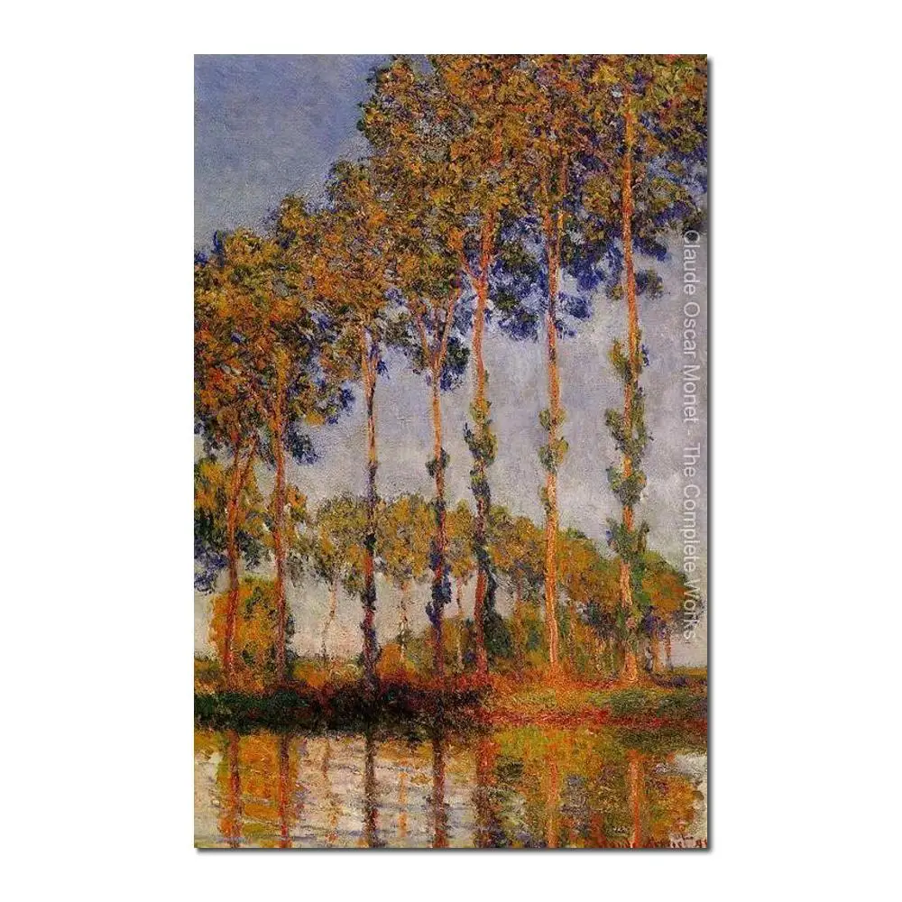 

Claude Monet paintings on Canvas A Row Of Poplars hand-painted wall art decor High quality