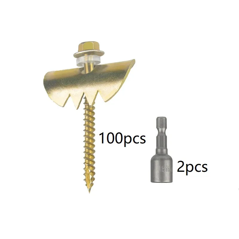 

【ПОСЛЕДНИЙ ШАНС】Набор сверхпрочных скоб для сетки «Кошачья лапка» — оцинкованные металлические крепления для проволочных и плетеных ограждений, 100 шт.