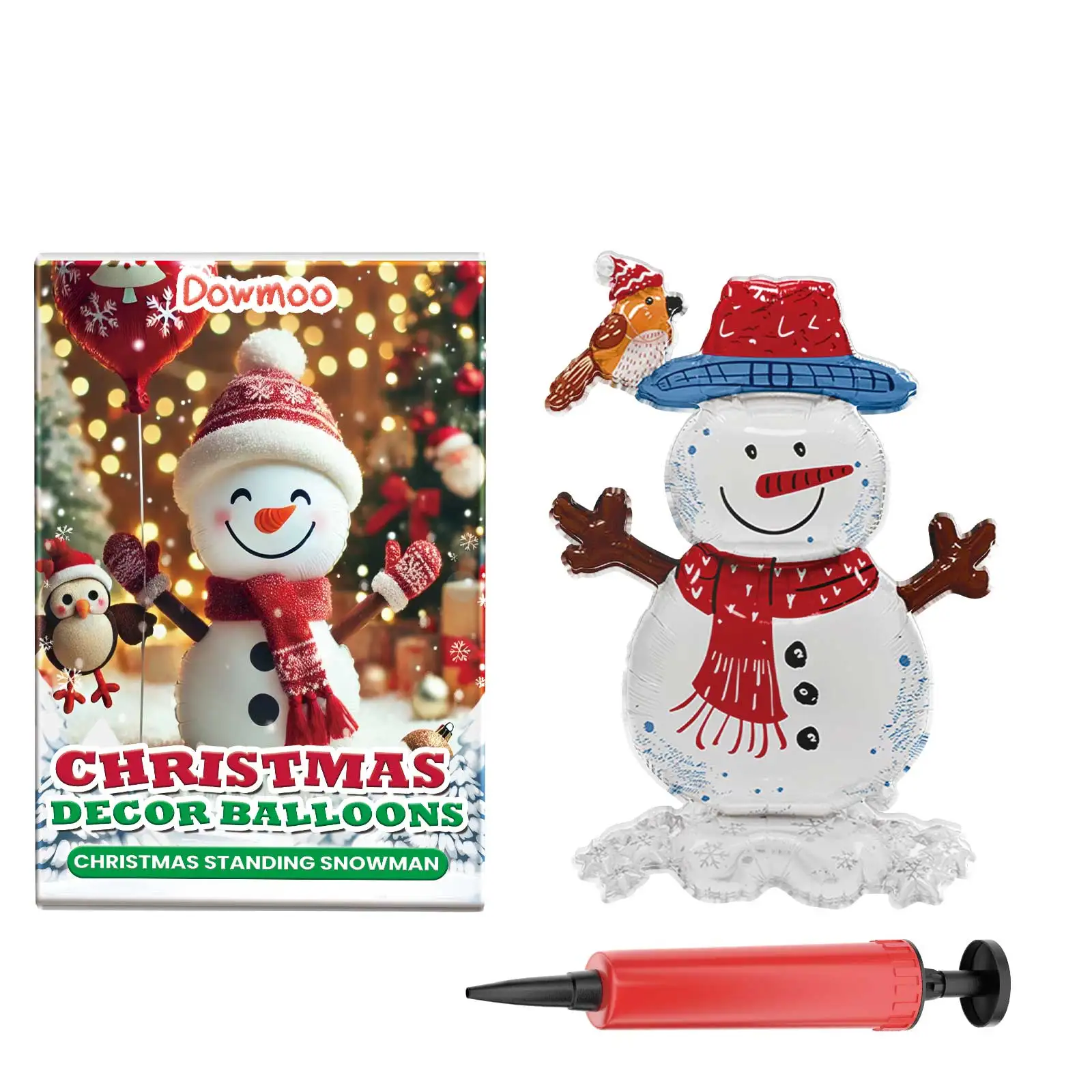 

Dowmoo Christmas Balloon Set - Free Standing Santa, Reindeer & Tree Decorations for Holiday Party