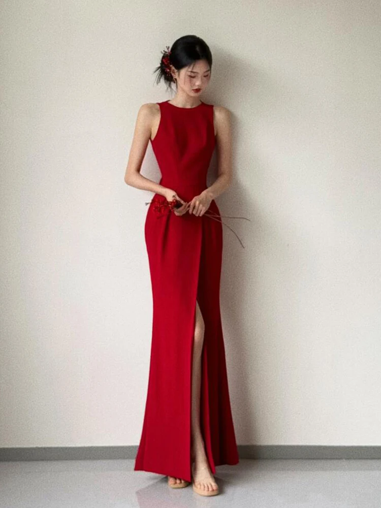 

Red Wedding Dr Ele Fi Tail Bridal Gown Luxury Sensation Long Skirt for Engagement And Wedding Ceremony