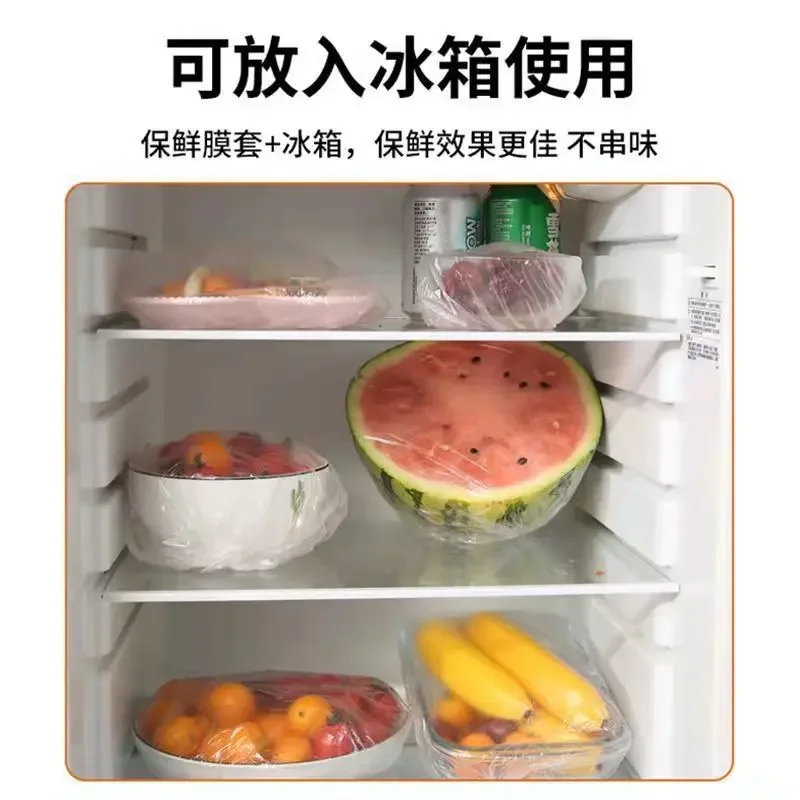 使い捨てプラスチックフードカバー,フルーツボウル用の弾性蓋,収納カップ,生鮮食品保存バッグ,新品