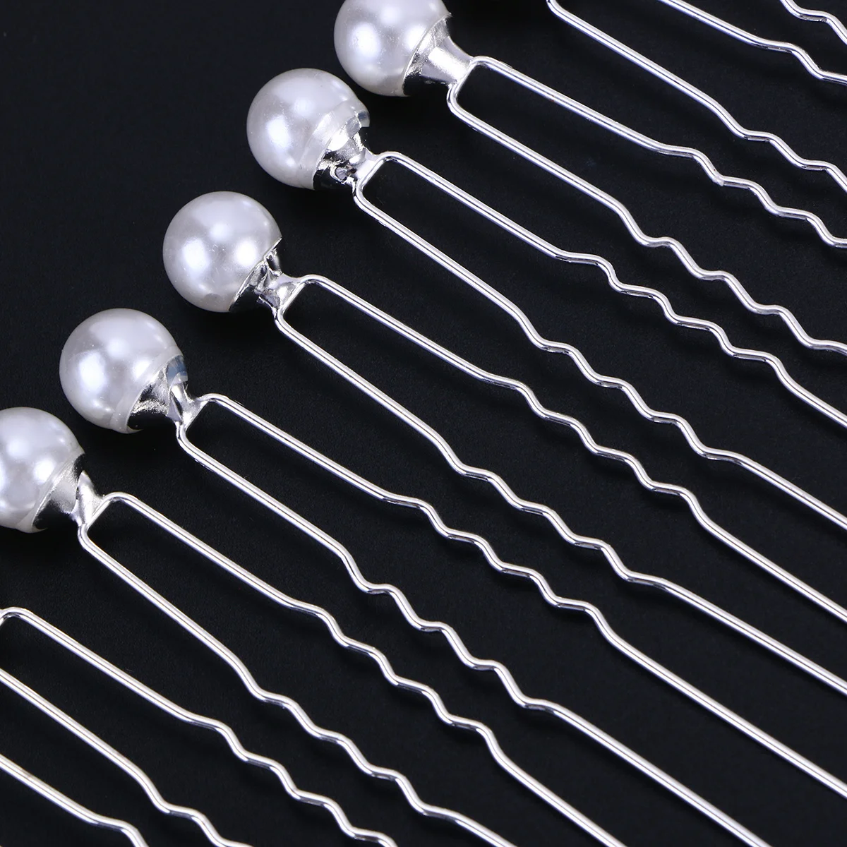 10 قطعة أداة تصفيف الشعر U شكل مطرز دوامة دبوس للنساء الفتيات الزفاف الشعر مجوهرات الديكور اللؤلؤ دبابيس الشعر دبوس الشعر الزفاف #4