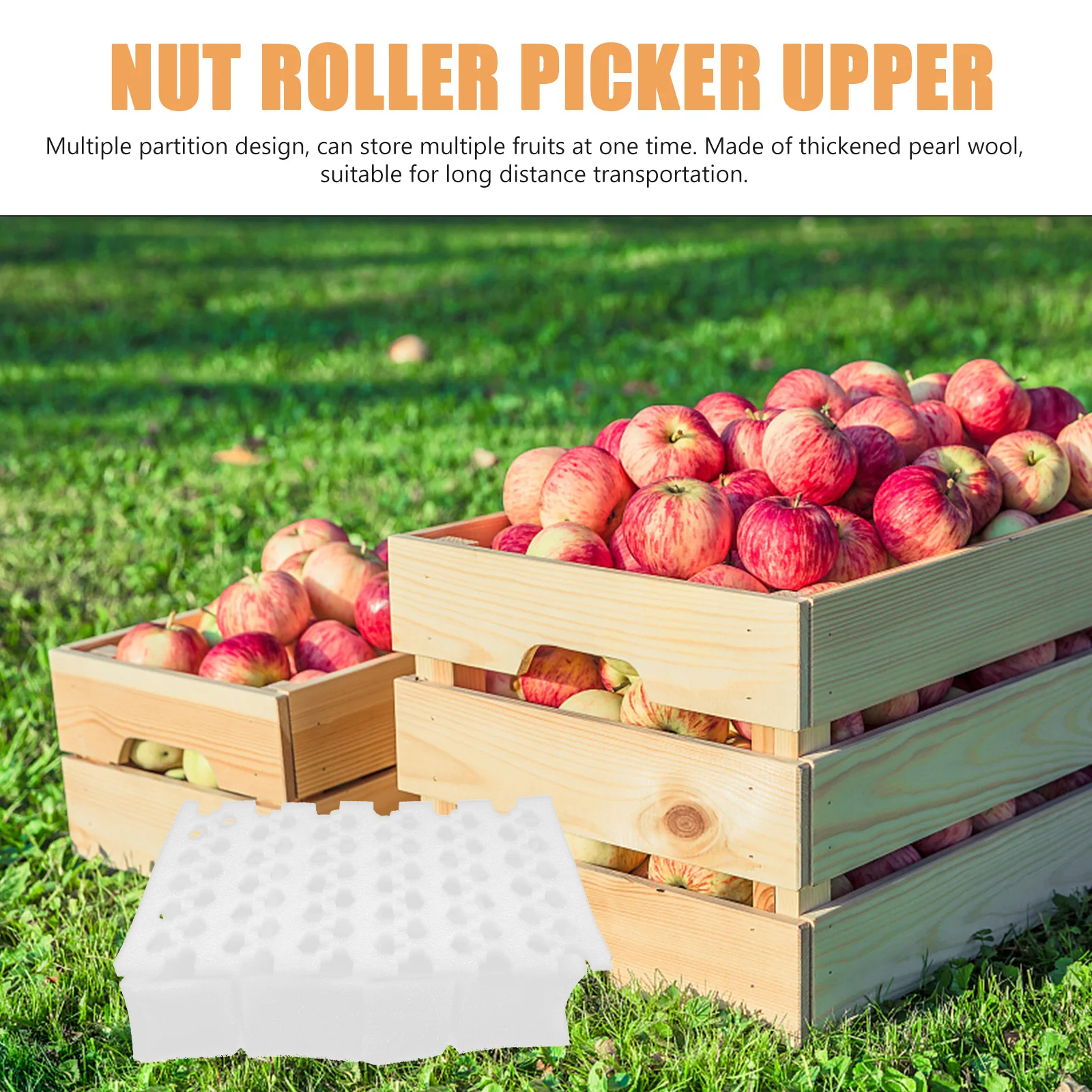 

3 Sets Fruit Protective Liner Thickened Pearl Wool Moisture Absorbing Anti Bruising Multiple Partition Design For Long Distance