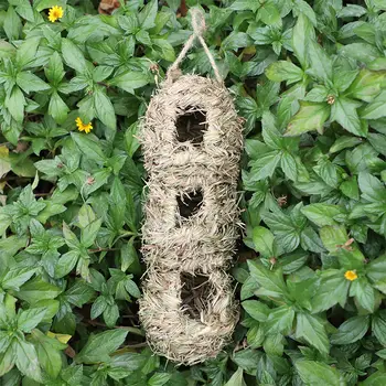 手工草編鳥巢 - 創意虎皮鸚鵡鳥屋,天然柳條編織鳴禽籠(環保材料) 10 最佳銷售 鳥巢 - №4