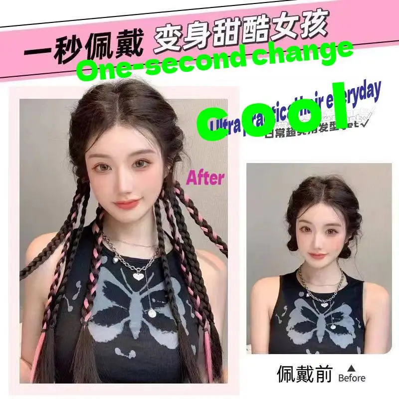 コスプレパーティー用の編みこみヘアアクセサリー,着やすい,カラフルなヘアアクセサリー,赤,氷,青,白,ピンク,ダビッドサクラ