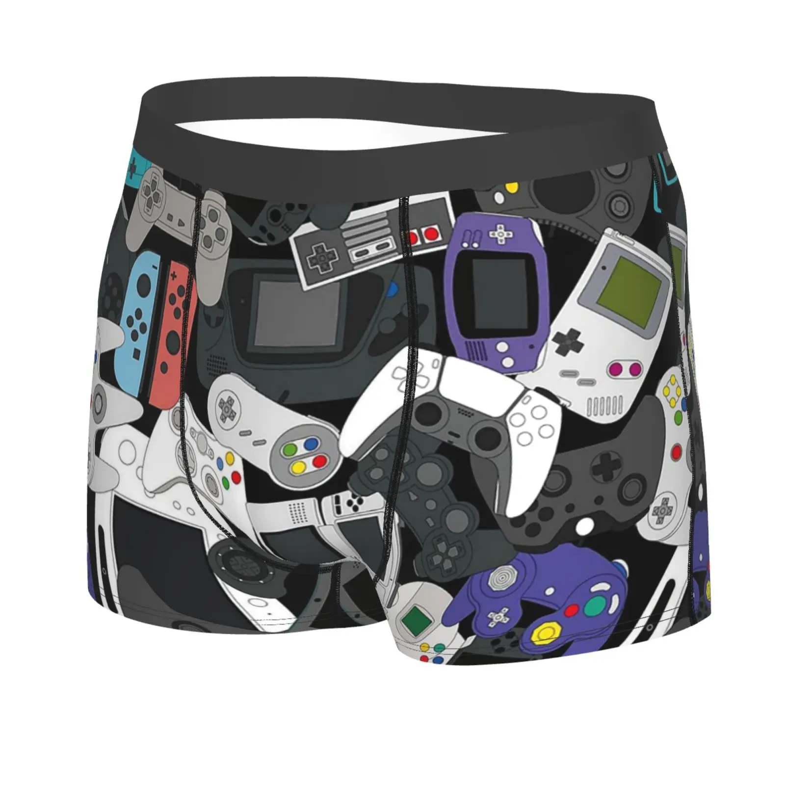 Mens Underwear Boxer Briefs Funny Video Game Gamer Gift Graphic Novelty Underwear Breathable Boxers Trunks for Boys S M L XL XXL