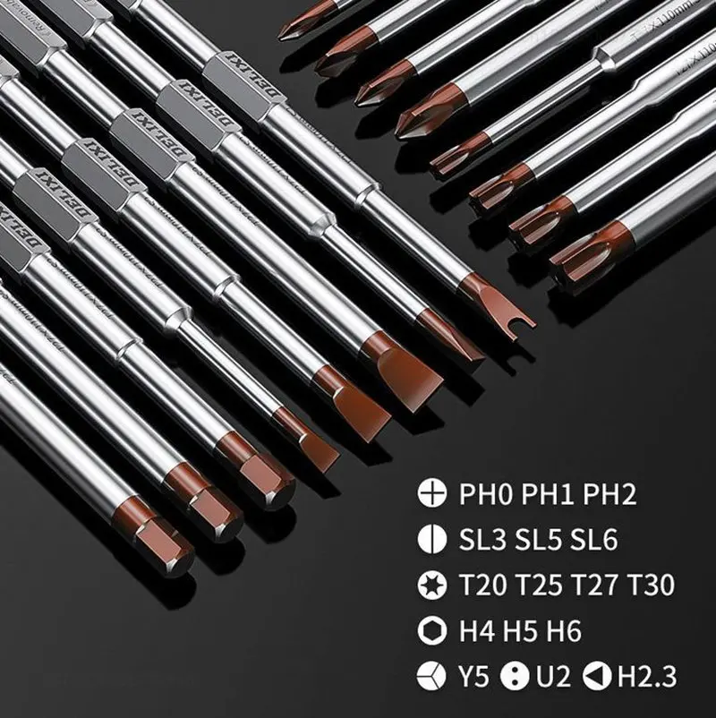 Xiaomi Delixi Ratchet Screwdriver Set Slotted Phillips TORX Magnetic Screw Driver Bits Kit Precision Home Hand Tool Repair Tools