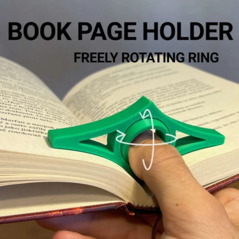 Finger Reading Page Holder Rotating Book Clip for Hands Free Reading and Study