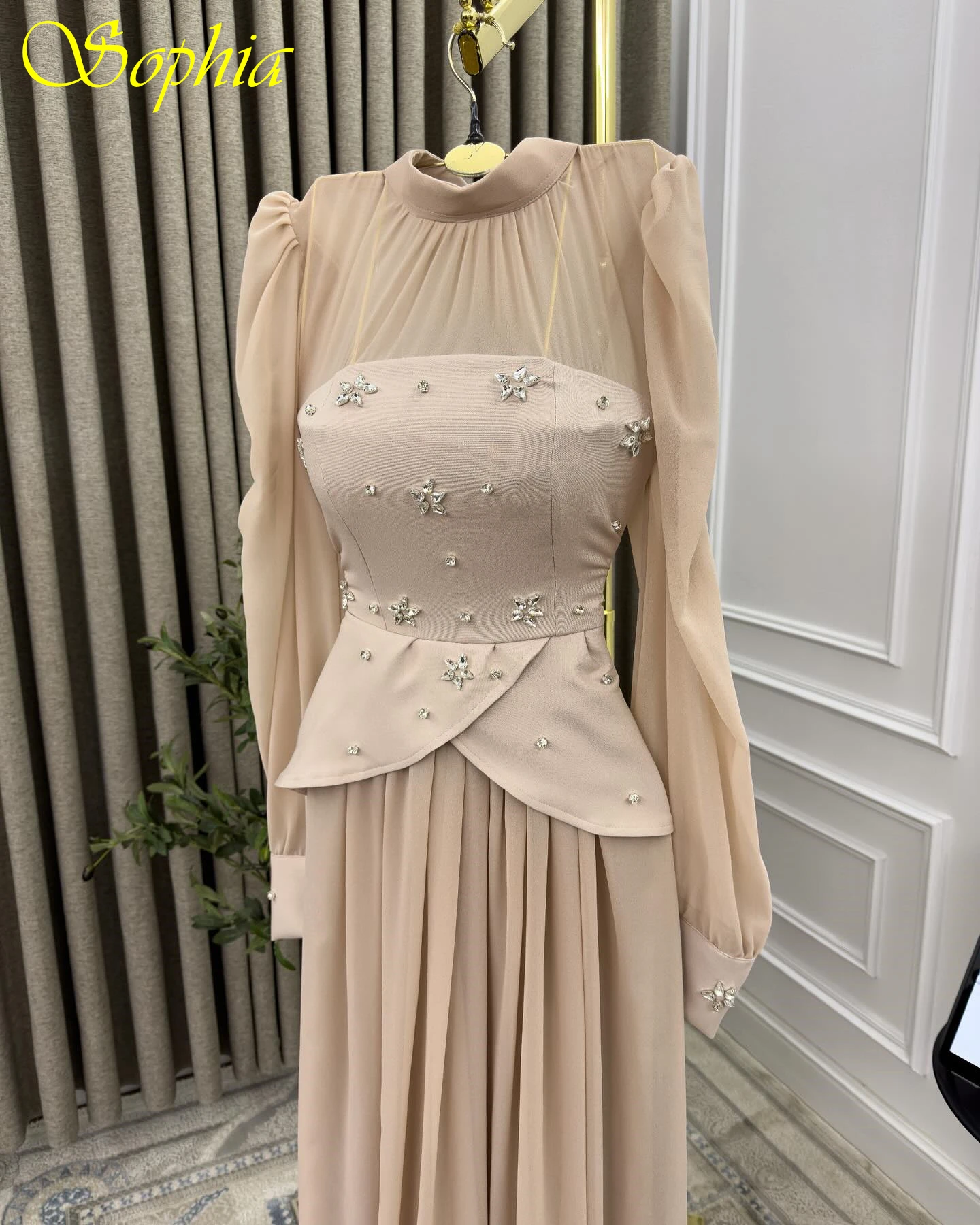 تخصيص ألف خط طاقم الرقبة بلا أكمام فستان سهرة كلاسيكي أنيق فساتين المشاهير حساسة موضة فستان الحفلات مزاجه #3