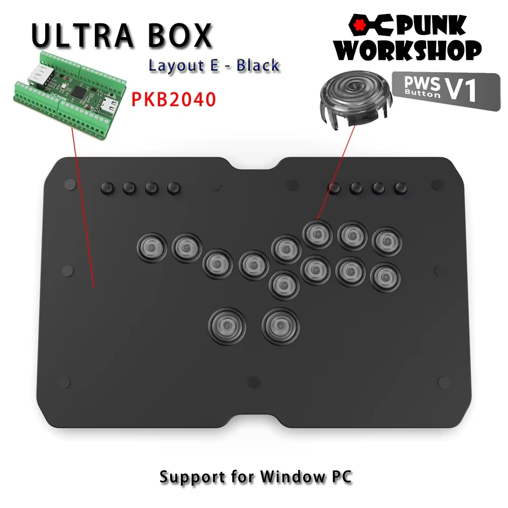 

Punk Workshop Mini HitBox SOCD Fighting Stick Controller Mechanical Button For PC/Android/Switch/PS4 Handle Fight Console