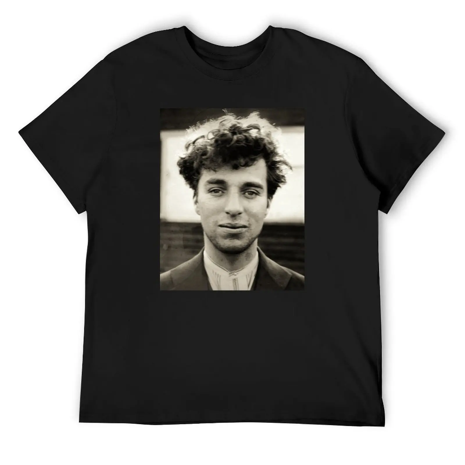 

Charlie Chaplin T-Shirt oversized graphic tee animal prinfor boys customizeds vintage Short sleeve tee men