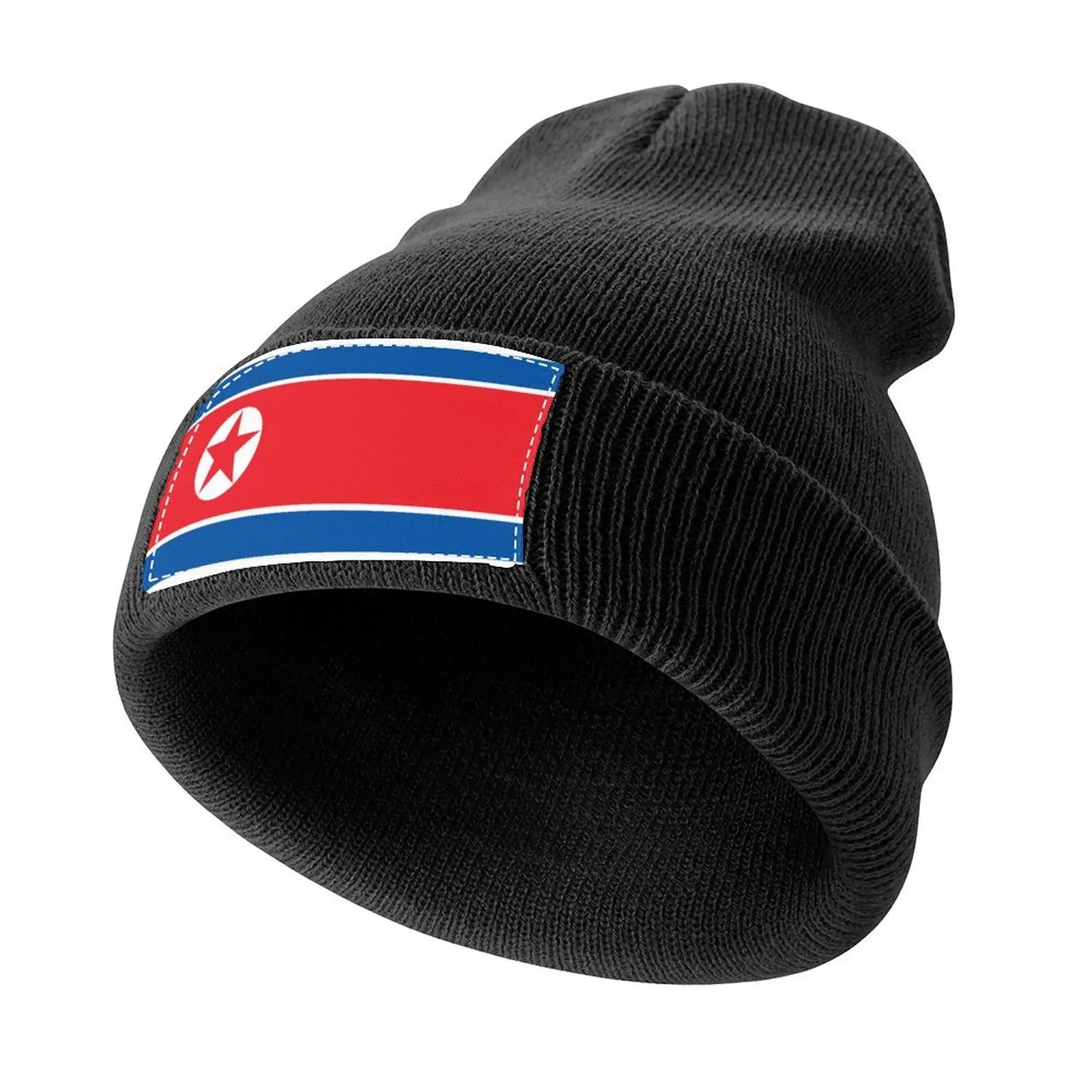 Flag of North Korea Knitted Cap Uv Protection Solar Hat Military Tactical Cap Streetwear Horse Hat Women's Golf Wear Men's