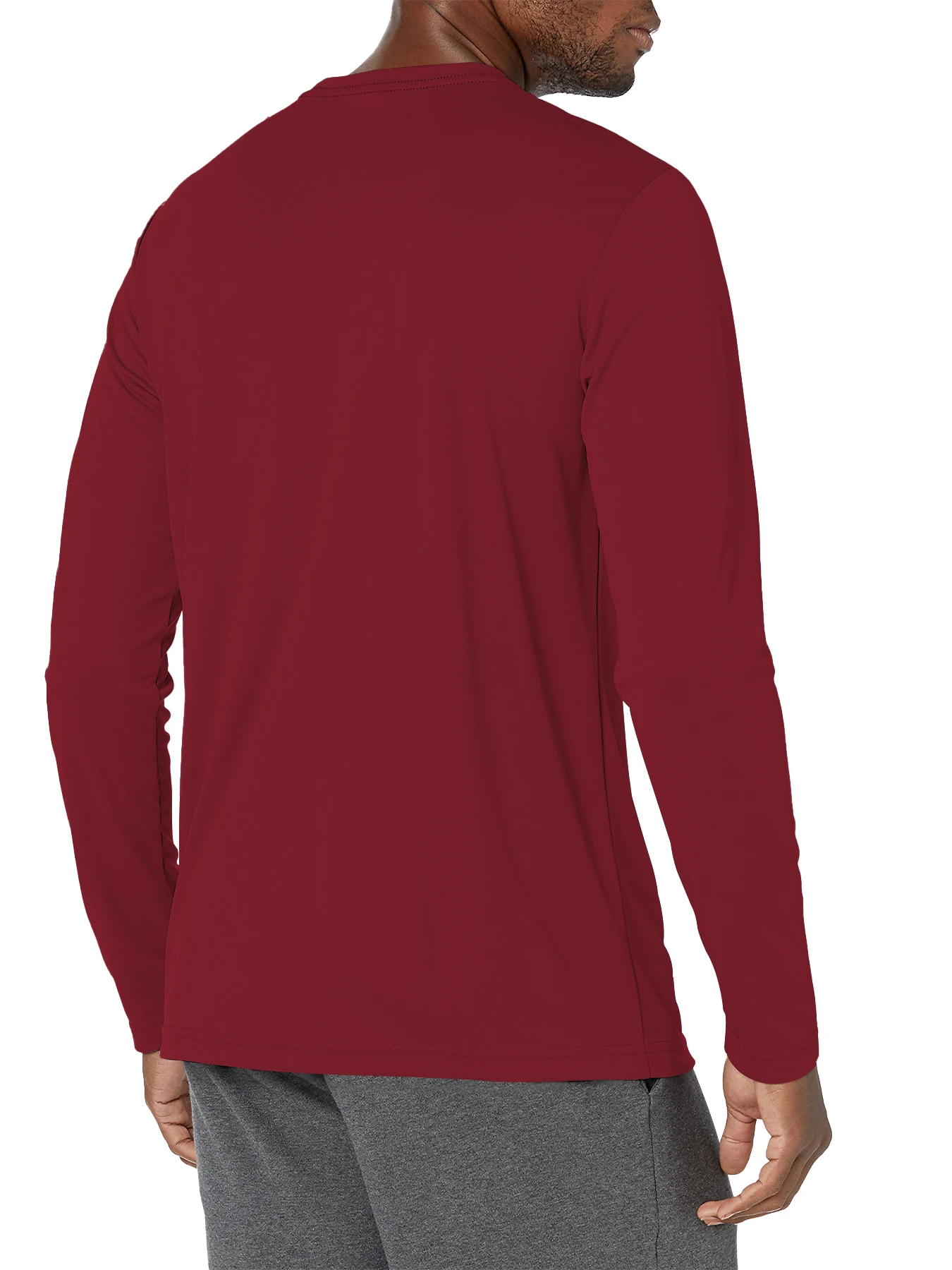 Herren Langarm-Sonnenschutz-Shirt Leichtes Workout UV-Schutz Schnelltrocknend Wander-T-Shirt Radsport Angeln Sportoberteil – Detail 11