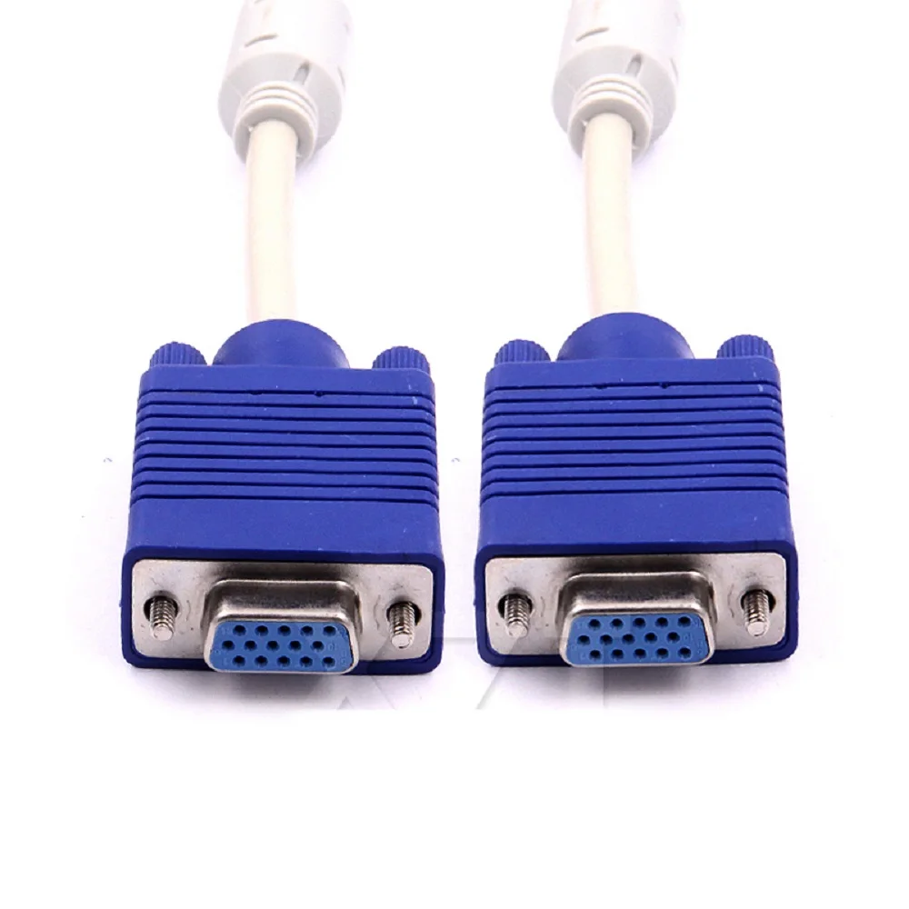 VGA1 To 2 VGA SVGA LCD LED Monitor Adapter Extension Converter Video cable Y Splitter Lead 15 Pin 0.2M for Table Computer