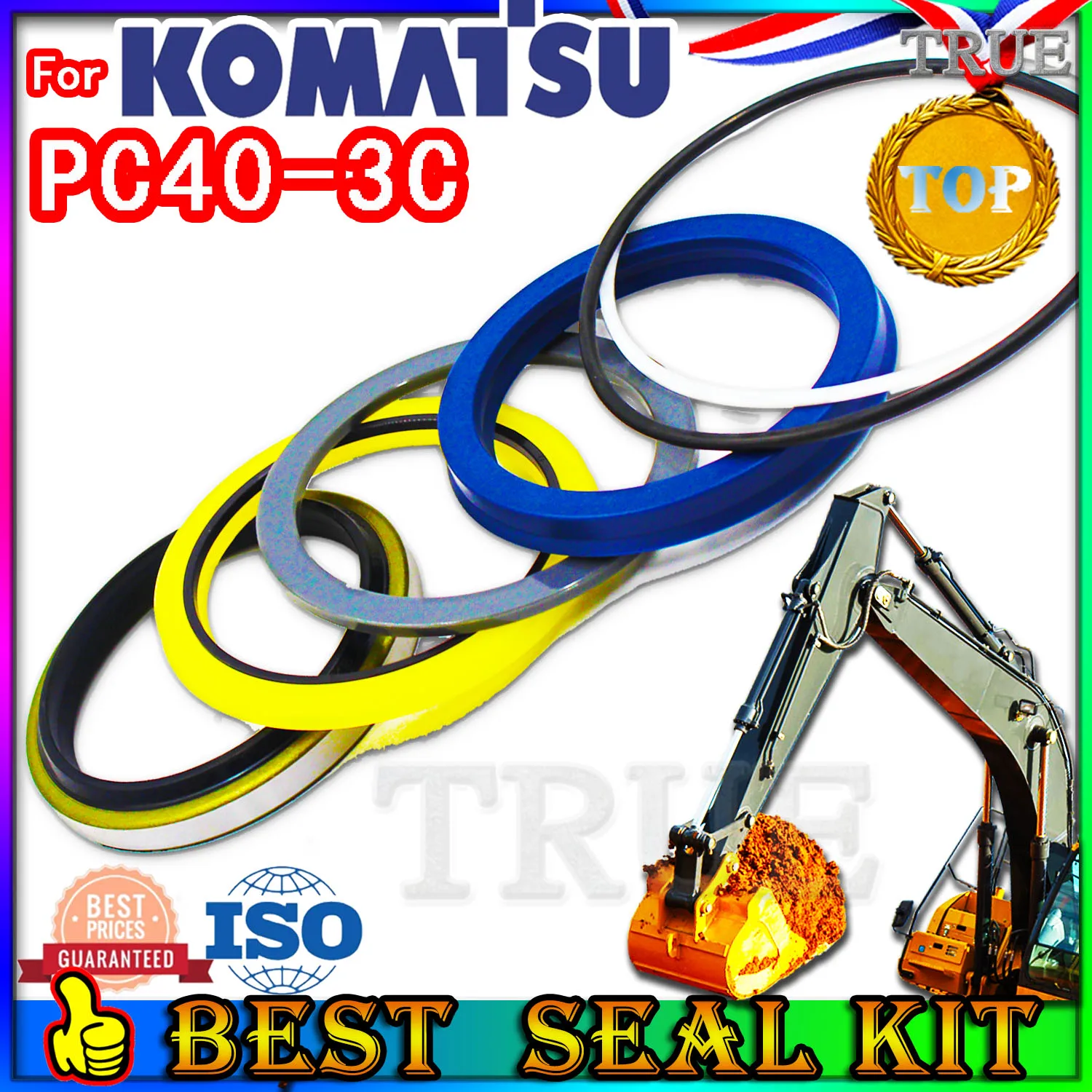 

For KOMATSU PC40-3C Oil Seal Repair Kit Boom Arm Bucket Excavator Hydraulic Cylinder PC40 3C Hammer Construction Tool Set Pack