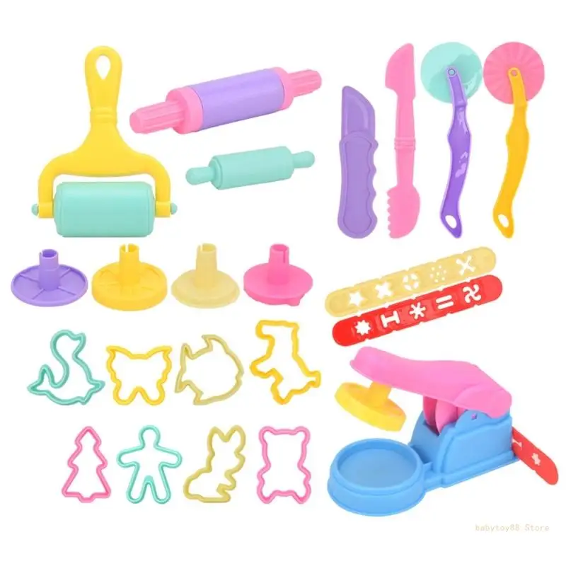 Y4UD การ์ตูนสัตว์แม่พิมพ์ Play Dough ชุดเครื่องมือที่ยอดเยี่ยมสำหรับเด็ก Play & Exploration กระตุ้นจินตนาการ Sparking