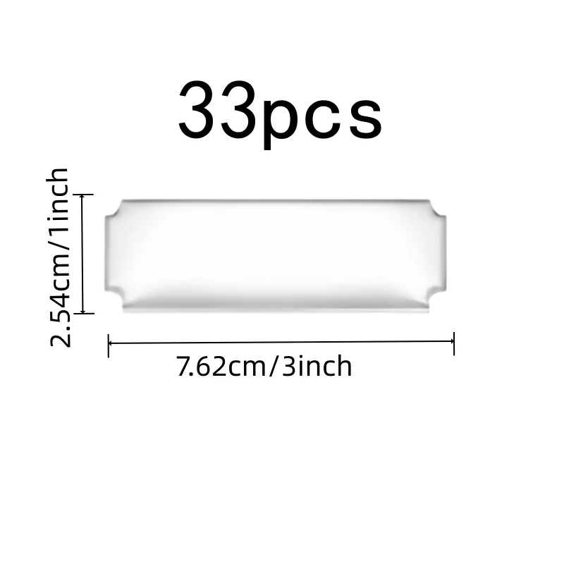 33 pcs Silver ID Tags, School Classroom ID, Smooth Writable Surface, Silver Finish Surface, Multipurpose