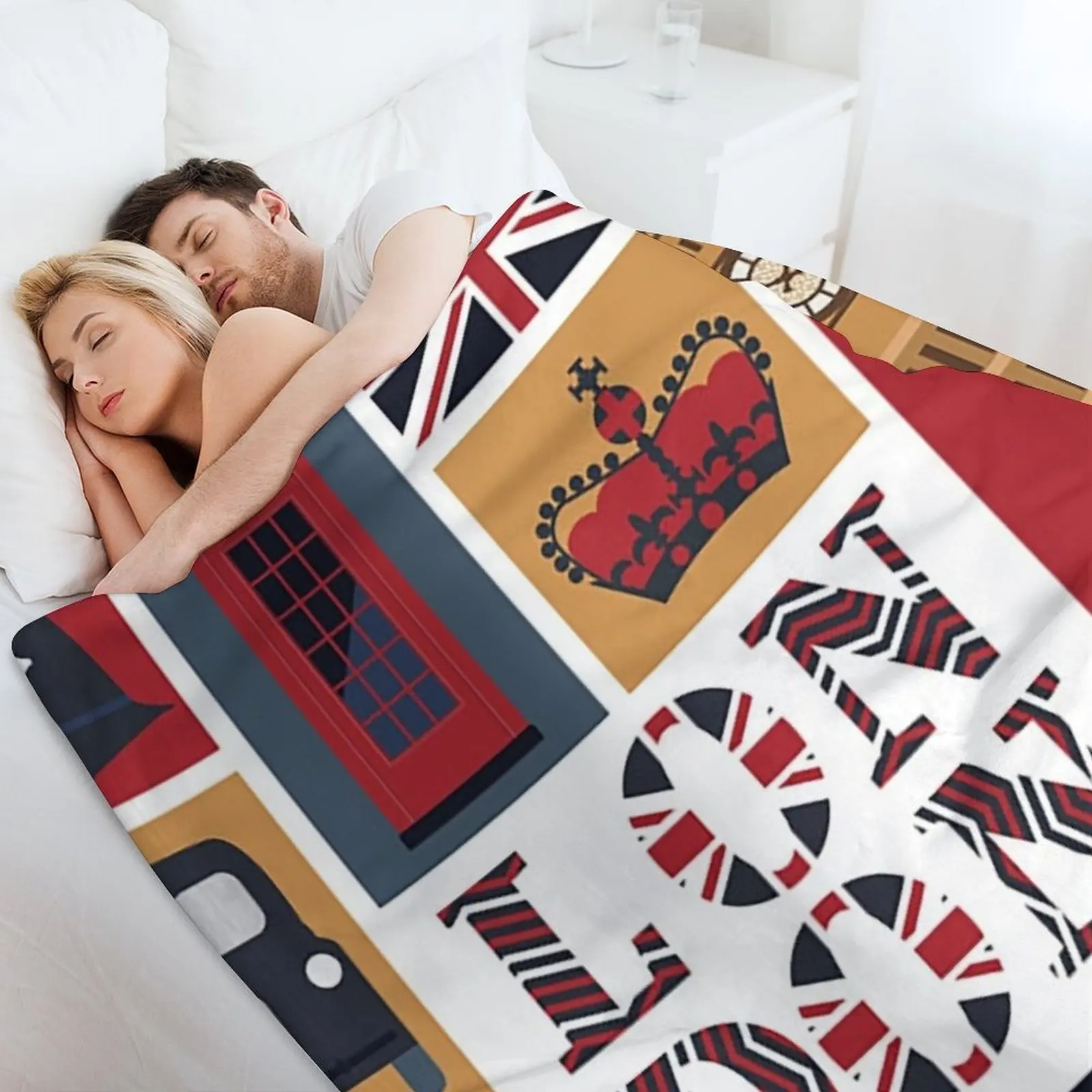 London Throw Blanket Cozy Sofa Blanket for TV Watching Napping view 4