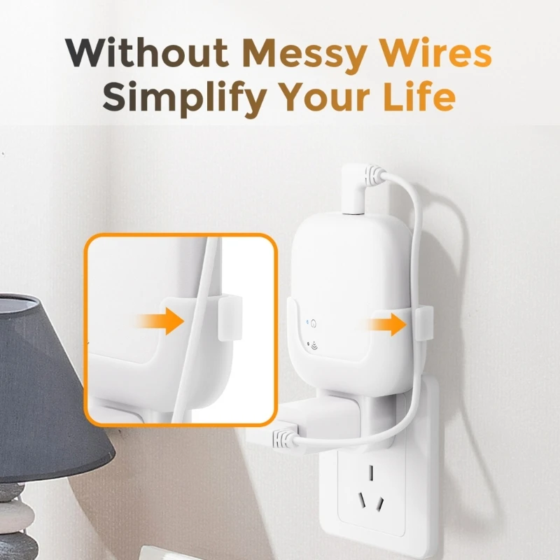 W89C Soporte ajustable Soporte cómodo ángulo visión y puerto USB integrado para dispositivos monitoreo doméstico