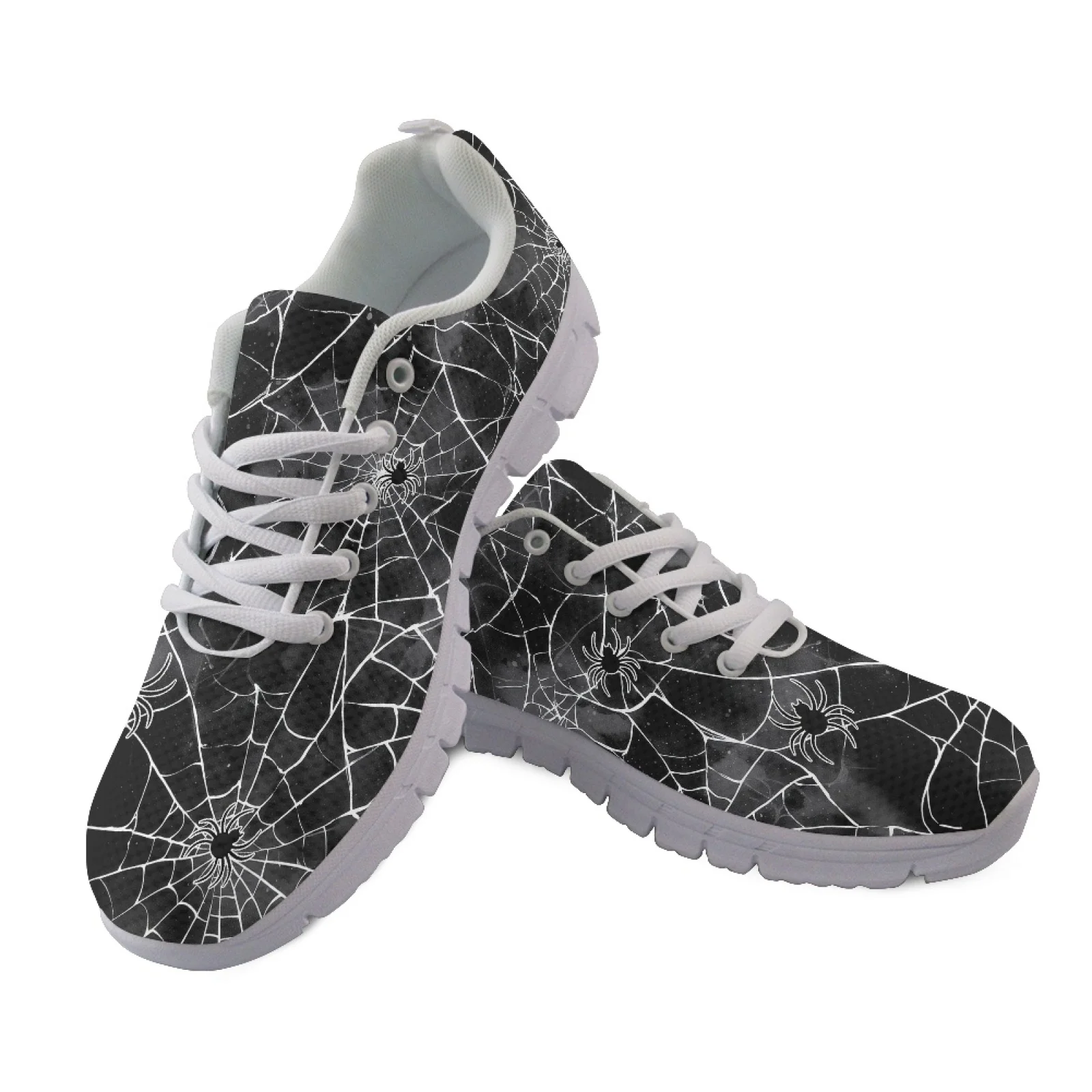 Coloranimal Spider Web Sneakers for Women Lightweight Breathable Mens Athletic Trainers for Tennis