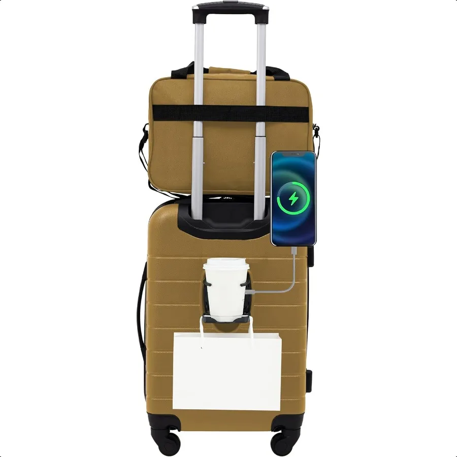 

Smart Lage Set with Cup Holder and USB Port Wood Thrush 2 Piece