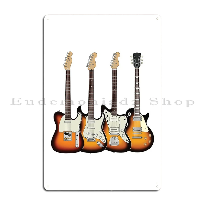 مجموعة جيتار Knopfler جيتار أساسي متعدد الألعاب لوحات معدنية مخصصة لبار السينما ملصق جداري من القصدير #3