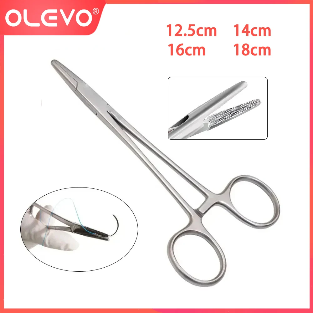 OLEVO Dental Surgicals Needle Holder Pliers Stainless Steel Forceps Orthodontic Stainless Steel Tweezer Dentist Instrument Tools