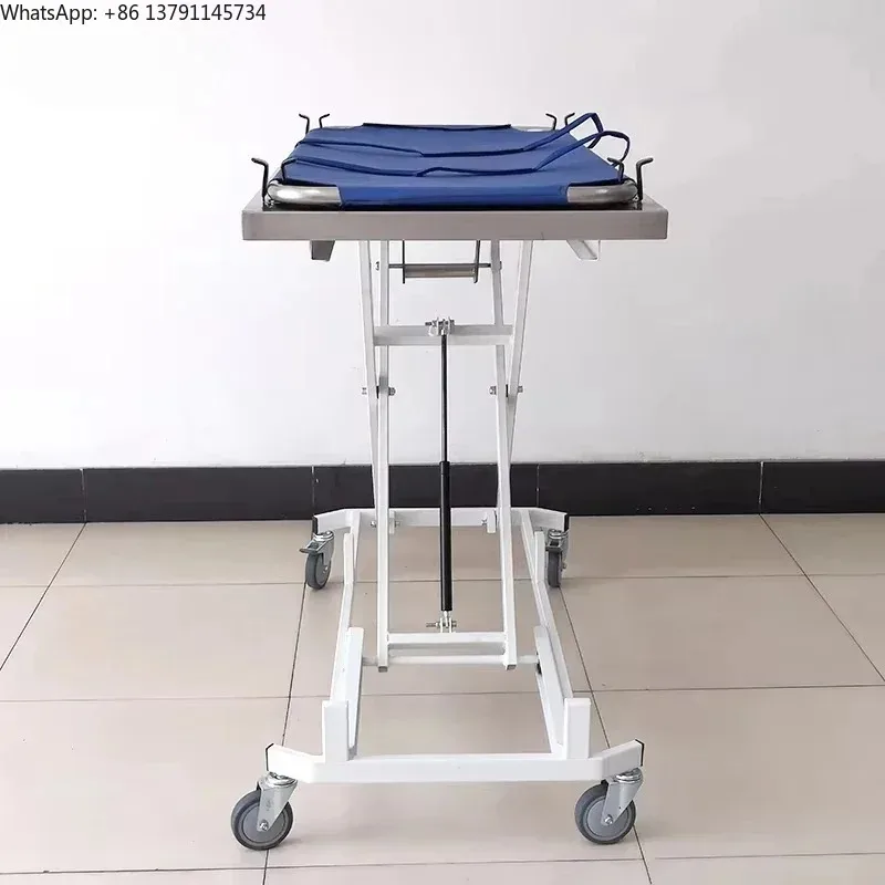 Stainless Steel Manual Lift Ambulance Stretcher Trolley for Rescue Transport Equipment