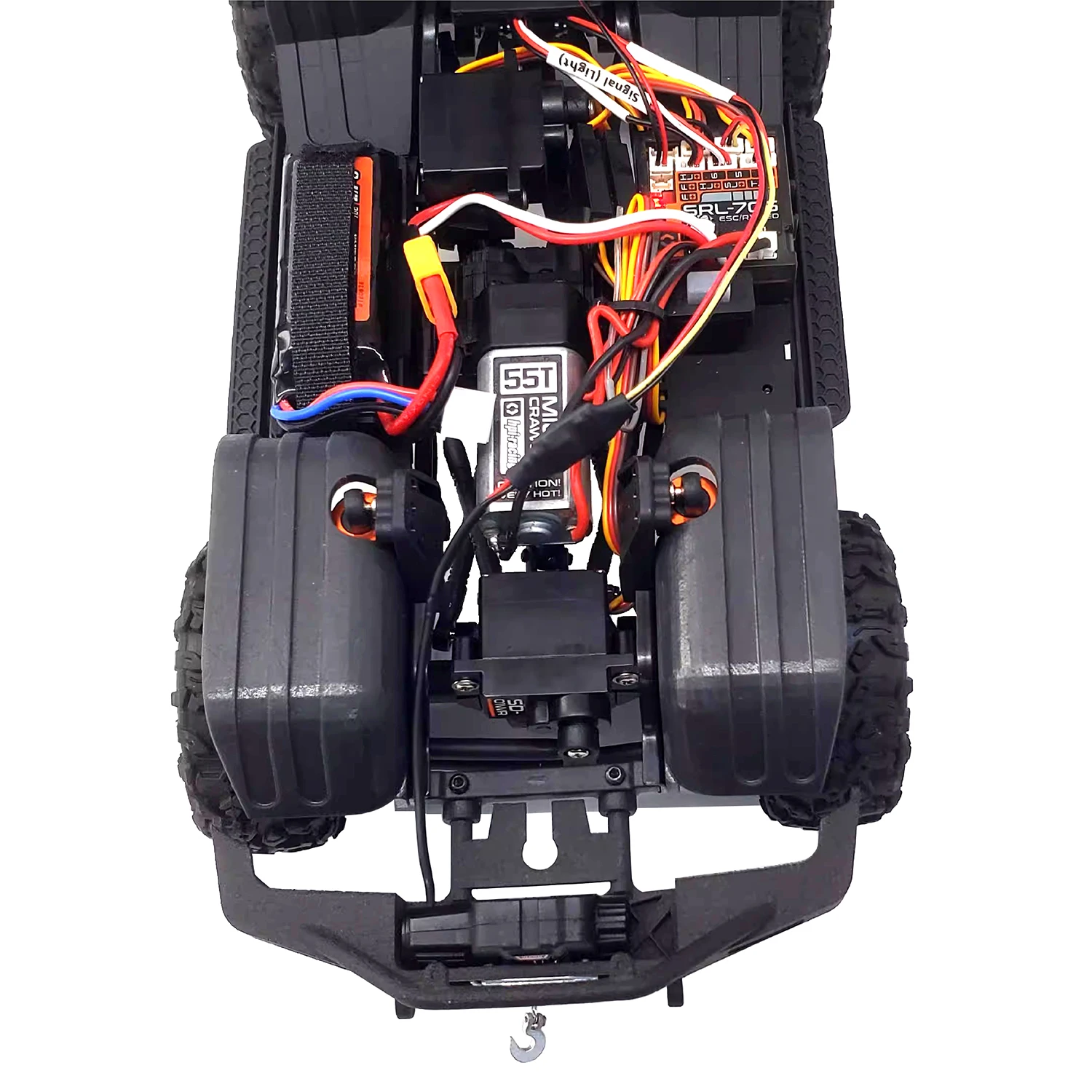 กว้านจําลอง + กันชนหน้าพร้อมไฟ LED สําหรับ Hpi Venture ประดิษฐ์ 1/18 Toyota Hilux Hynix รุ่นแปรงกว้านพิเศษ