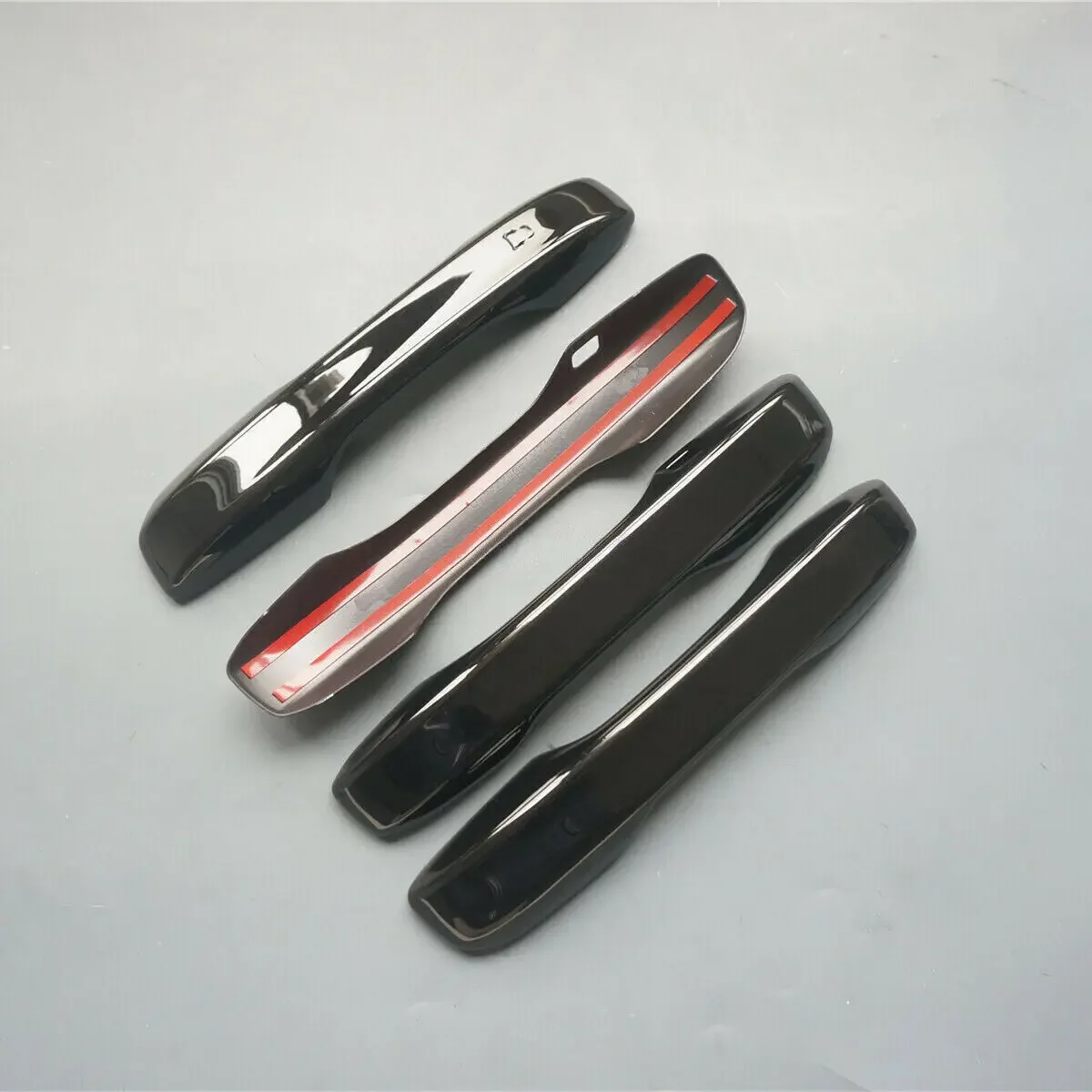 For Honda Civic 11th Gen 2022 2023 2024 Car Carbon Fiber Style Exterior Door Handle Moulding Cover Trim w/Keyless Entry Decor