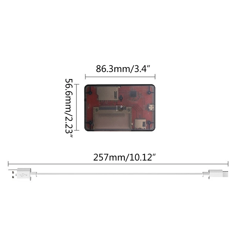 Compatible Card Reader for Iphone  Supports SD/TF/CF Memory Cards, No App Required X3UF