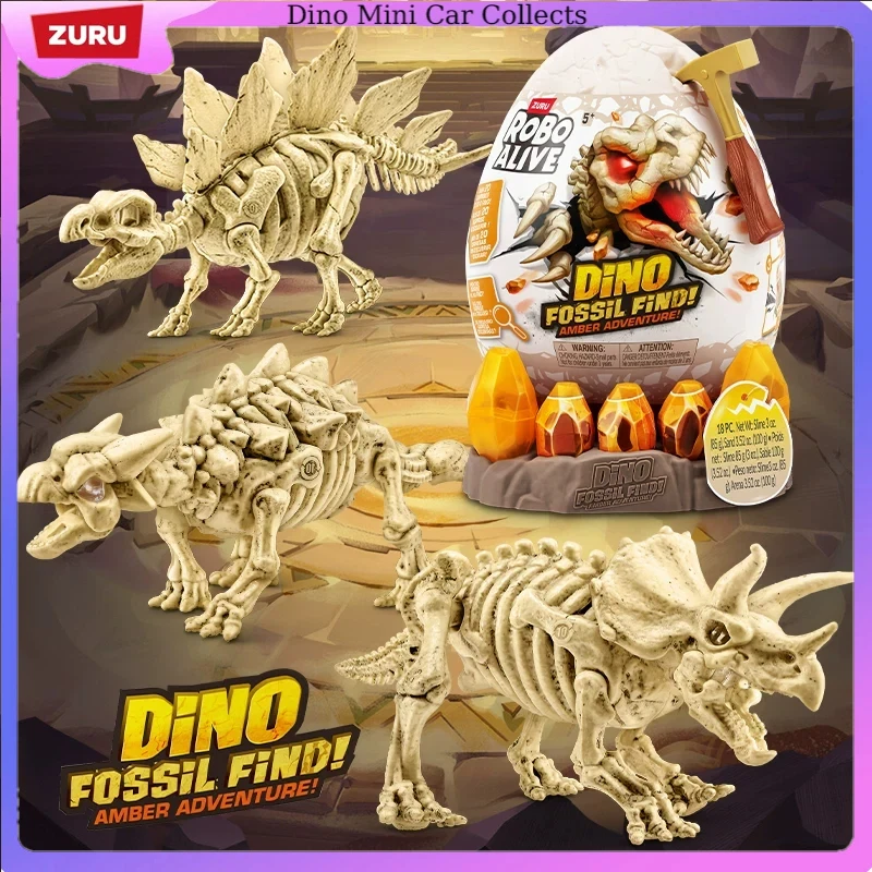 ZURU SMASHERS FOSSiL AMBER ADVENTURE Amber Digger Fossil Egg Dinosaur Fossil Skeleton Archaeology Blind Egg Collector Gift