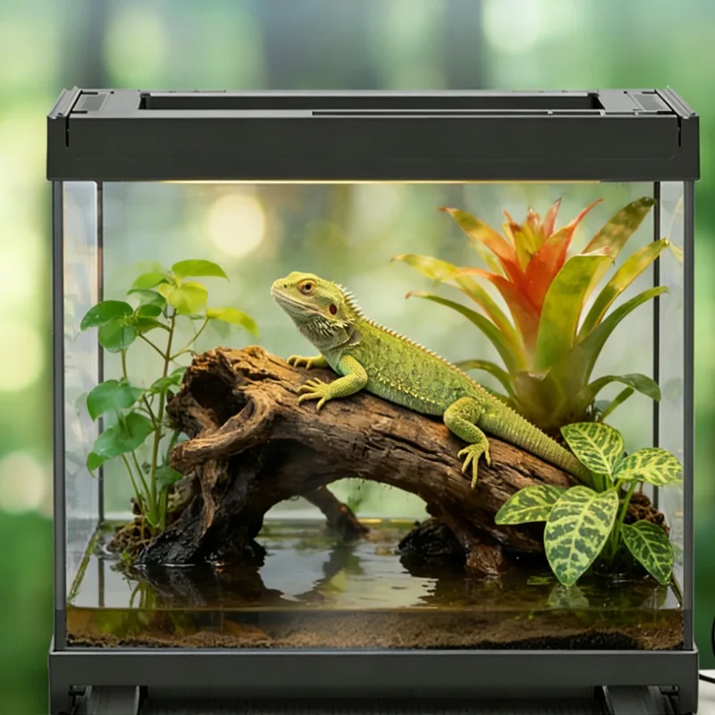 

High-Quality All-Clear Eco Glass Terrarium for Reptiles - Ideal Habitat LizardsSnakes Perfect Pet Enclosure for Reptile Lovers
