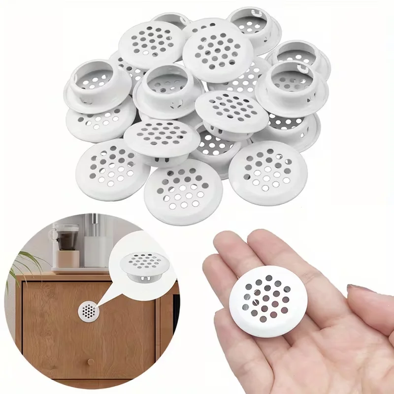 Round Cabinet Air Vent Hole Cover 3.5 cm Stainless Steel Mesh Hole Plug Decoration Cover Wardrobe Grille Ventilation Systems