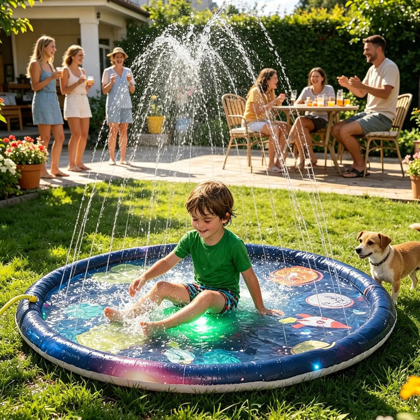 Space Theme Children Play Inflatable Water Sprinkler Pad Beach Spray Mat Outdoor Game Toy Lawn Swimming Pool Mat Kids Toys