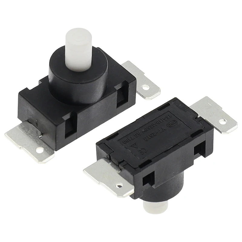 3PCS YT-2513-F Vacuum Cleaner Switch Accessories NOVA Vacuum Cleaner Switch 12(10)A 250VAC KAN-J4 Power Button Switch 2Pin