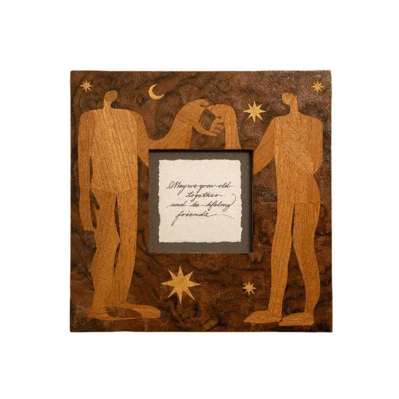 Fine wood inlay handmade treasure original hanging painting Art niche living room healing gift