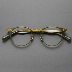 Retro acetate glasses frame men top quality pear shape designer optical eyewear Myopia reading women prescription eyeglasses
