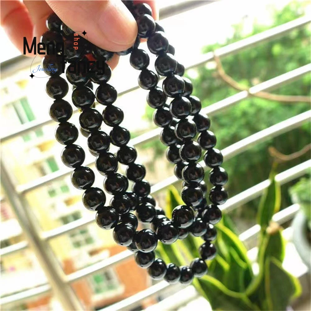 Natural A-goods Jadeite Ink Cui 108PCS Buddha Beads Bead Strings Jade Necklace Exquisite Elegant Simple High-grade Holiday Gifts